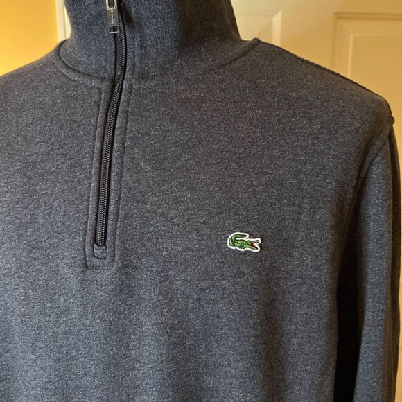 Lacoste Dark Gray Quarter-Zip Sweatshirt - Picture 2 of 5
